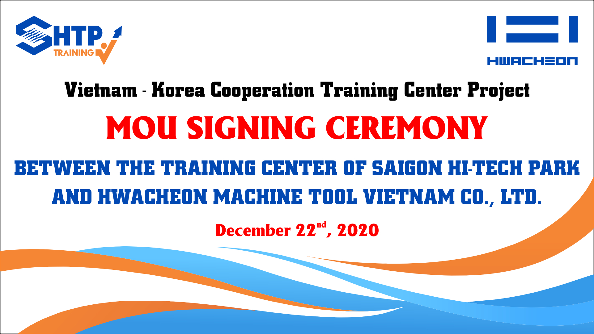 Lễ ký kết hợp tác cùng Công ty TNHH Hwacheon Machine Tool Việt Nam