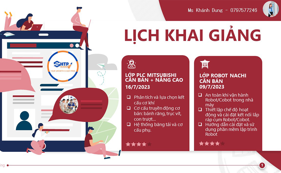 Lịch khai giảng khóa kỹ thuật tháng 7/2023