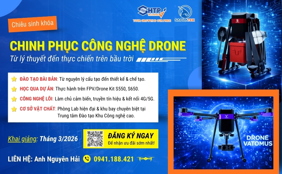 Chiêu sinh Khóa đào tạo Drone thực chiến - Làm chủ công nghệ bay
