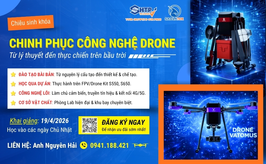 Chiêu sinh Khóa đào tạo Drone thực chiến - Làm chủ công nghệ bay